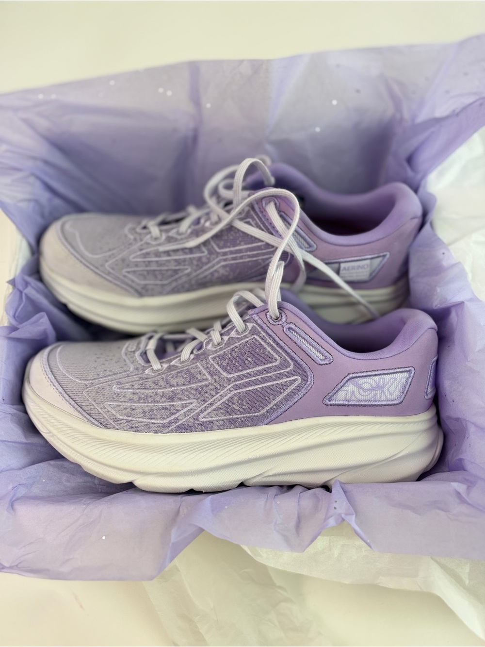 Hoka Clifton One9 Aerino Aster Flower Cosmic Grey Merino Sneakers Women’s 9